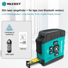 Load image into Gallery viewer, Mileseey Portable Laser Distance Meter Laser Rangefinder high-precision Digital  trena laser tape range finder measure tool
