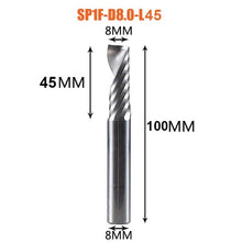 Load image into Gallery viewer, 1pc AAAAA 3D CNC Router Bit Engraving Cut 3.175 /4/6 Shank Single Flute CAD CAM Spiral End Mill For Woodworking Aluminum Copper
